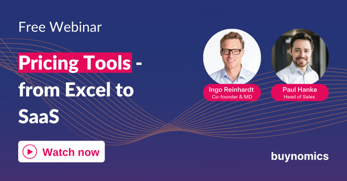Free Webinar: Pricing Tools - from Excel to SaaS